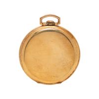 HAMILTON, 14K YELLOW GOLD OPEN FACE POCKET WATCH