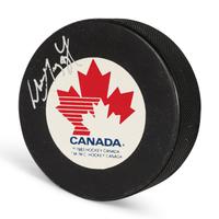 A Wayne Gretzky Signed Autograph Canada Hockey Puck (Beckett Authentication Services Letter BAS Certified),