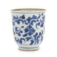 A Chinese Blue and White Porcelain Cup Diameter 2 7/8 inches.