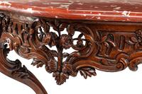 A Régence Carved Walnut Console Table