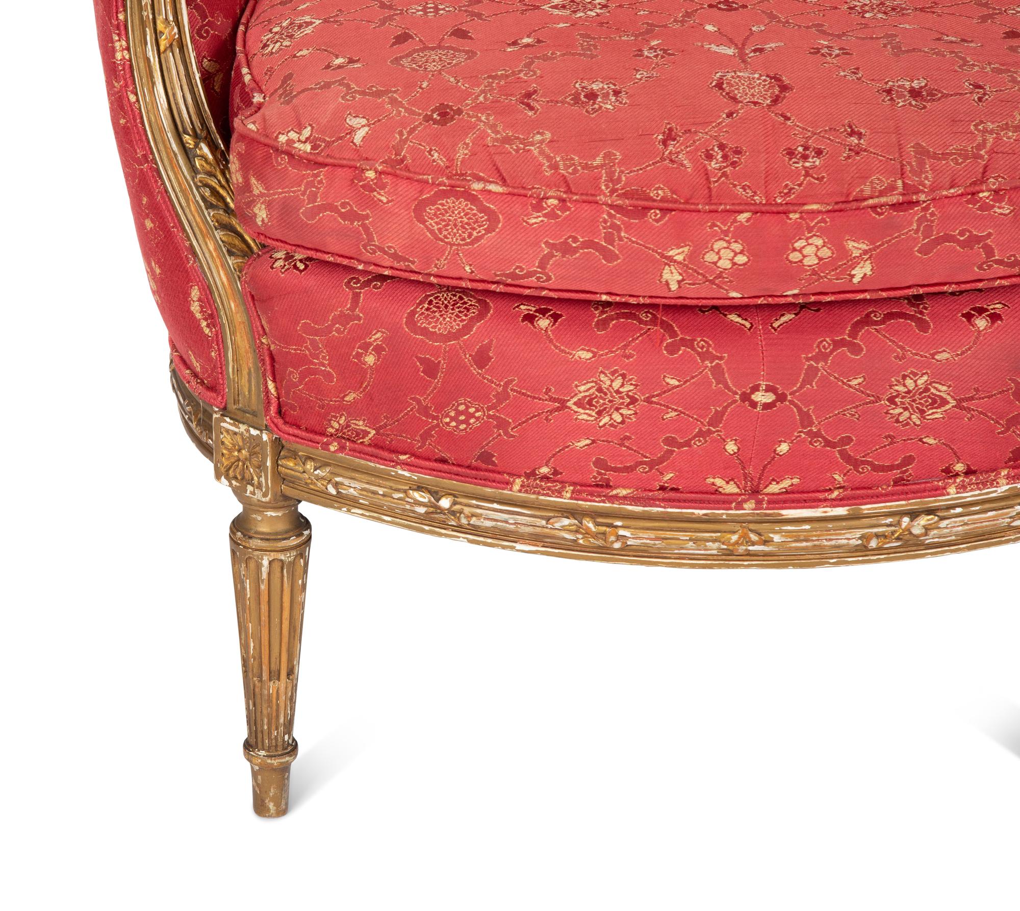 A Louis XVI Style Painted Bergère
