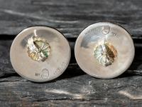 Sterling Silver and 14K Gold Overlay Katsina Post Earrings
