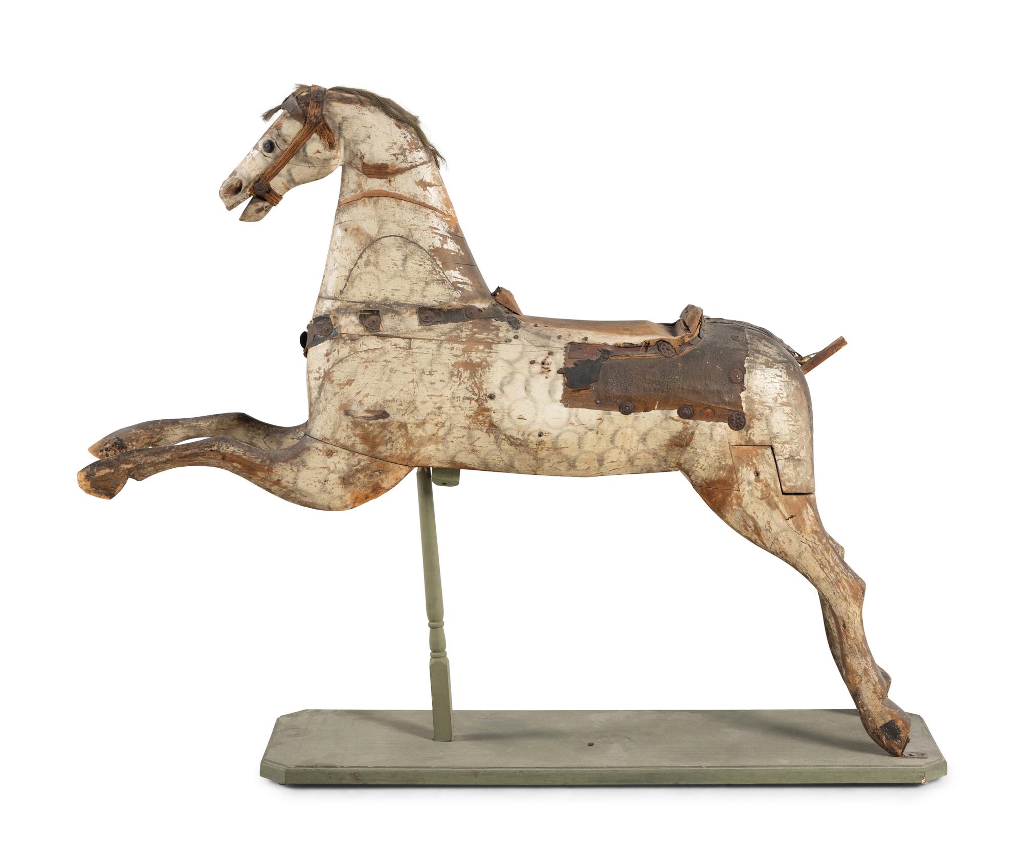 A Carved and Painted Wood Carousel Horse