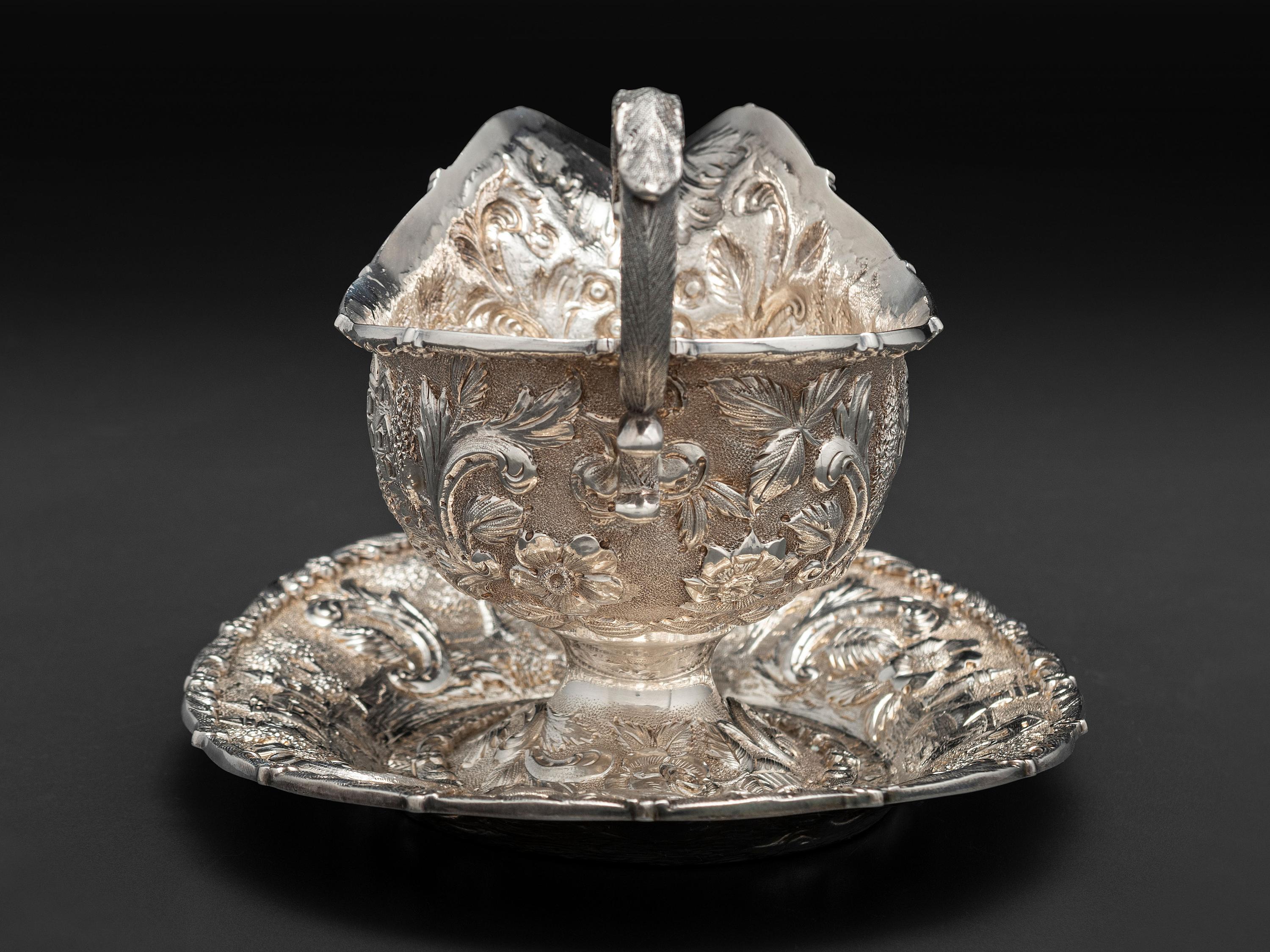 Four American Repousse Silver Articles