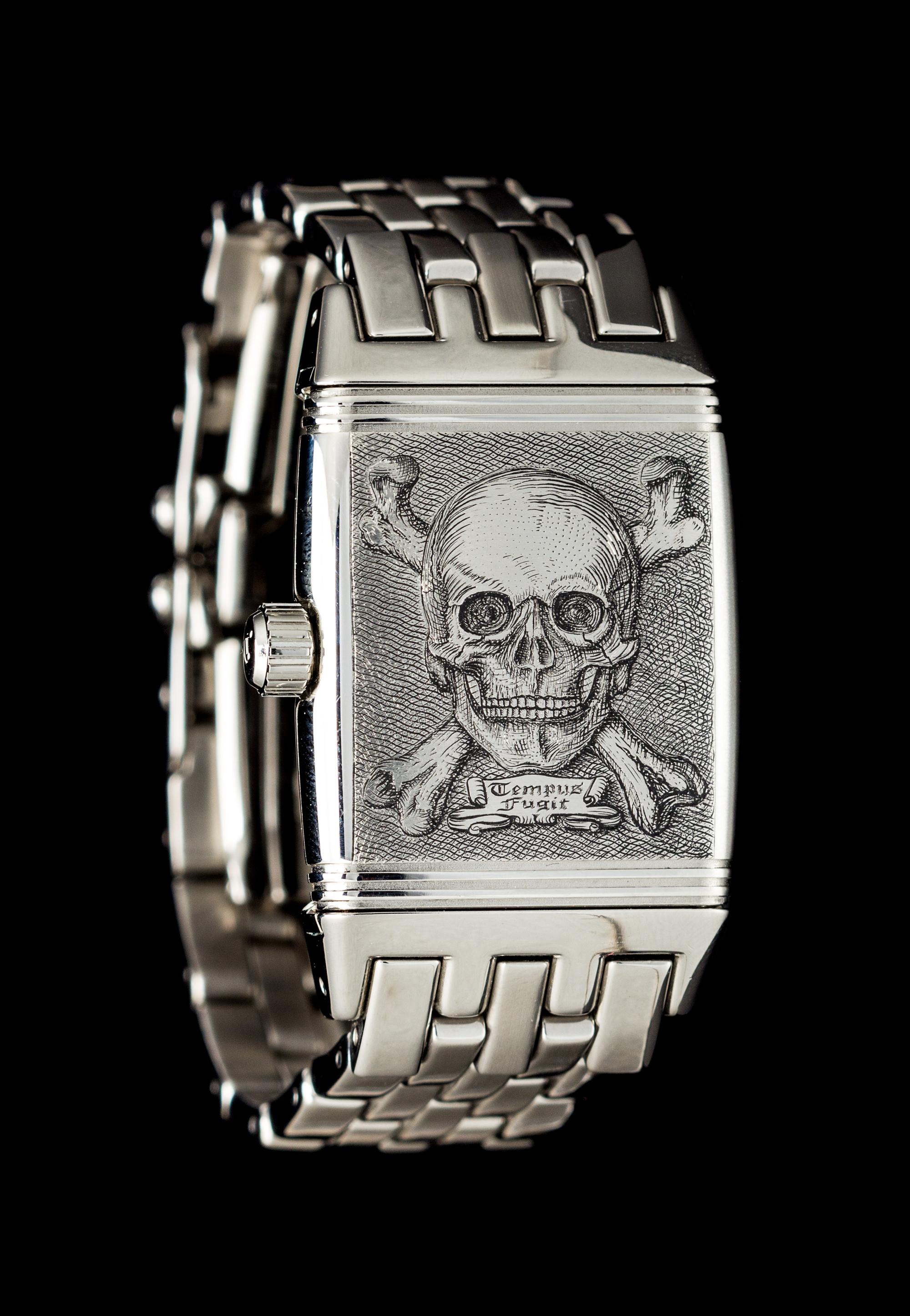 A Stainless Steel Reverso Wristwatch, Jaeger LeCoultre,