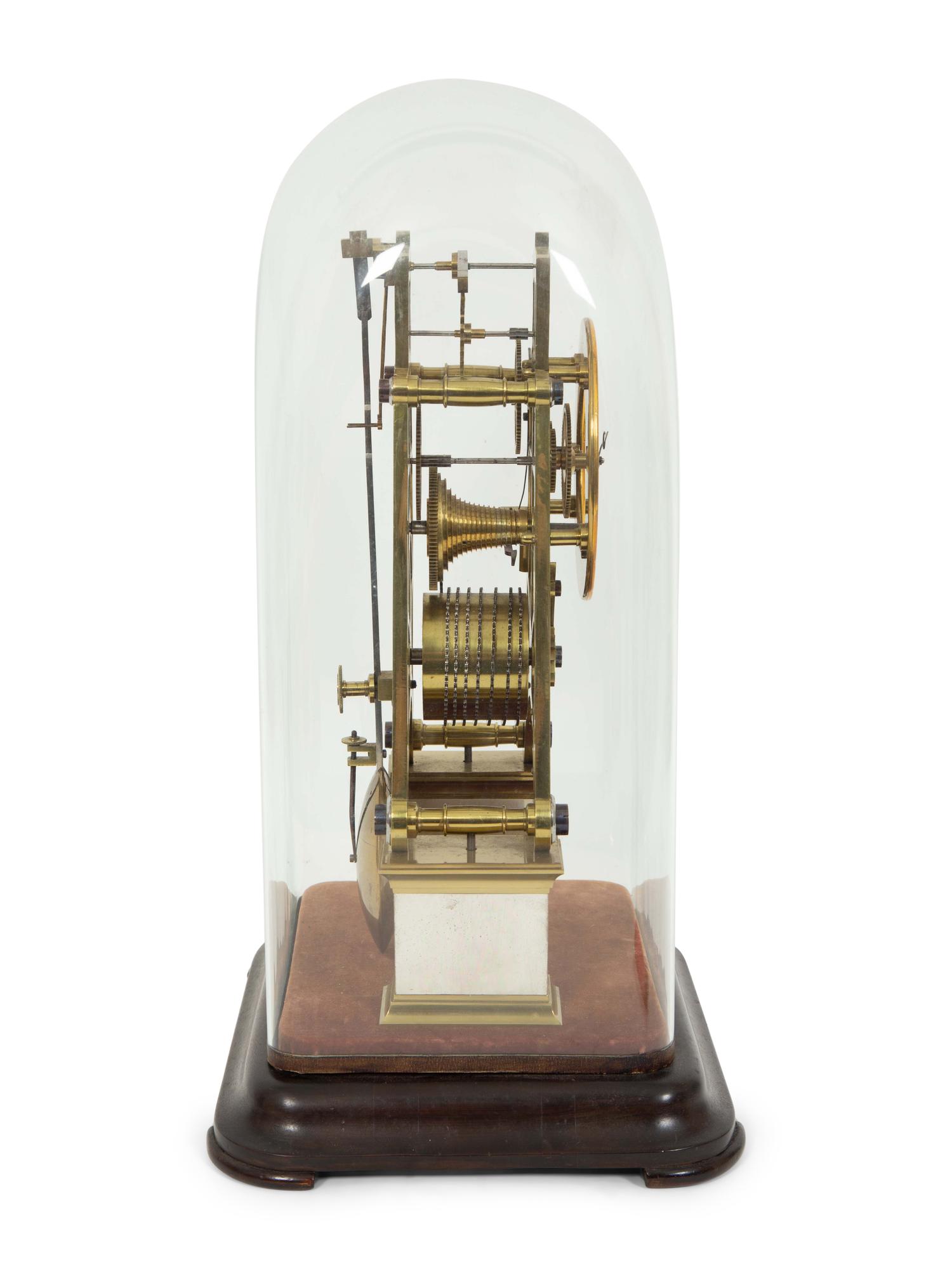 An English Gilt Bronze Skeleton Clock