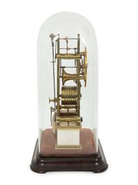 An English Gilt Bronze Skeleton Clock