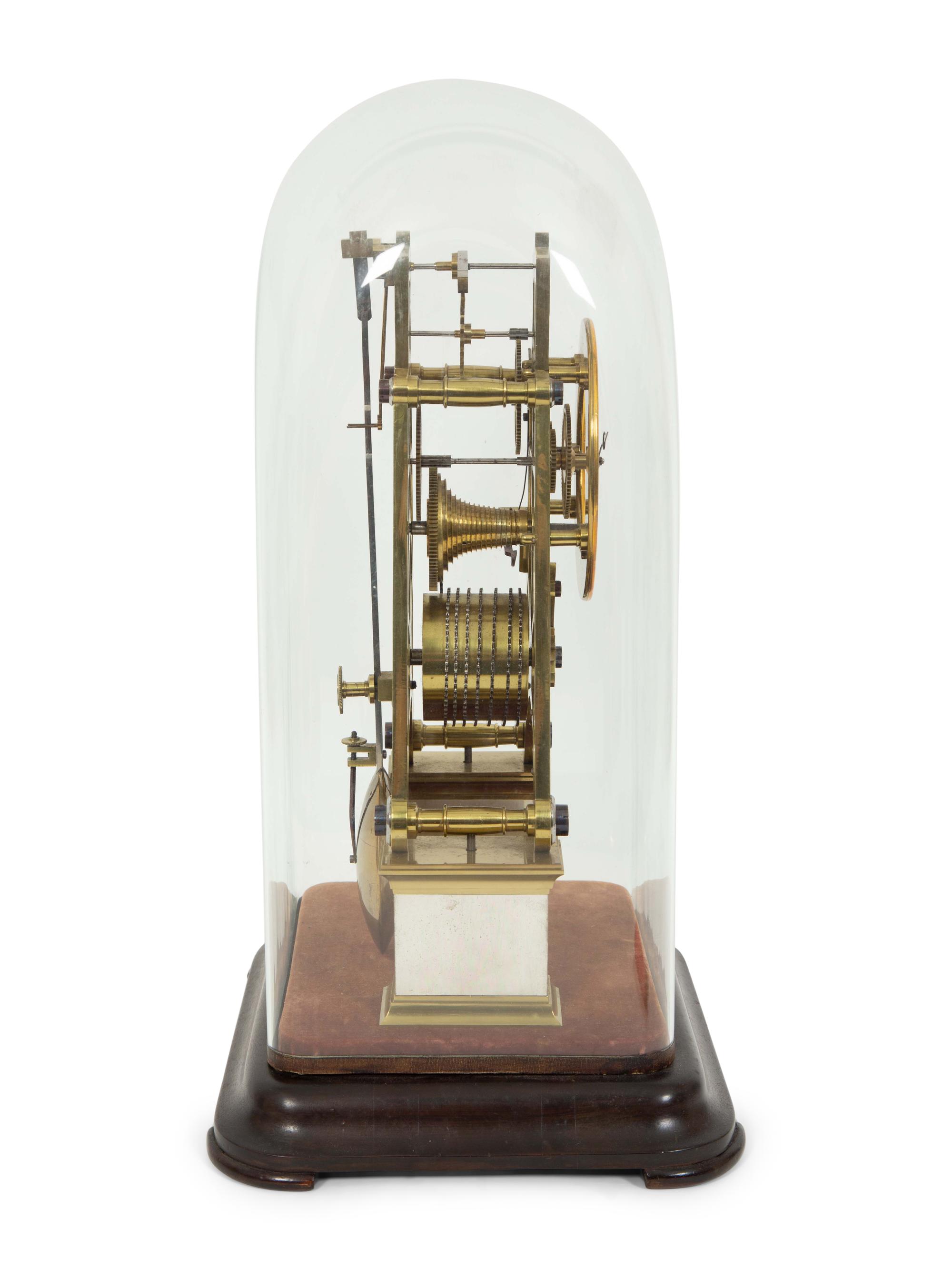 An English Gilt Bronze Skeleton Clock