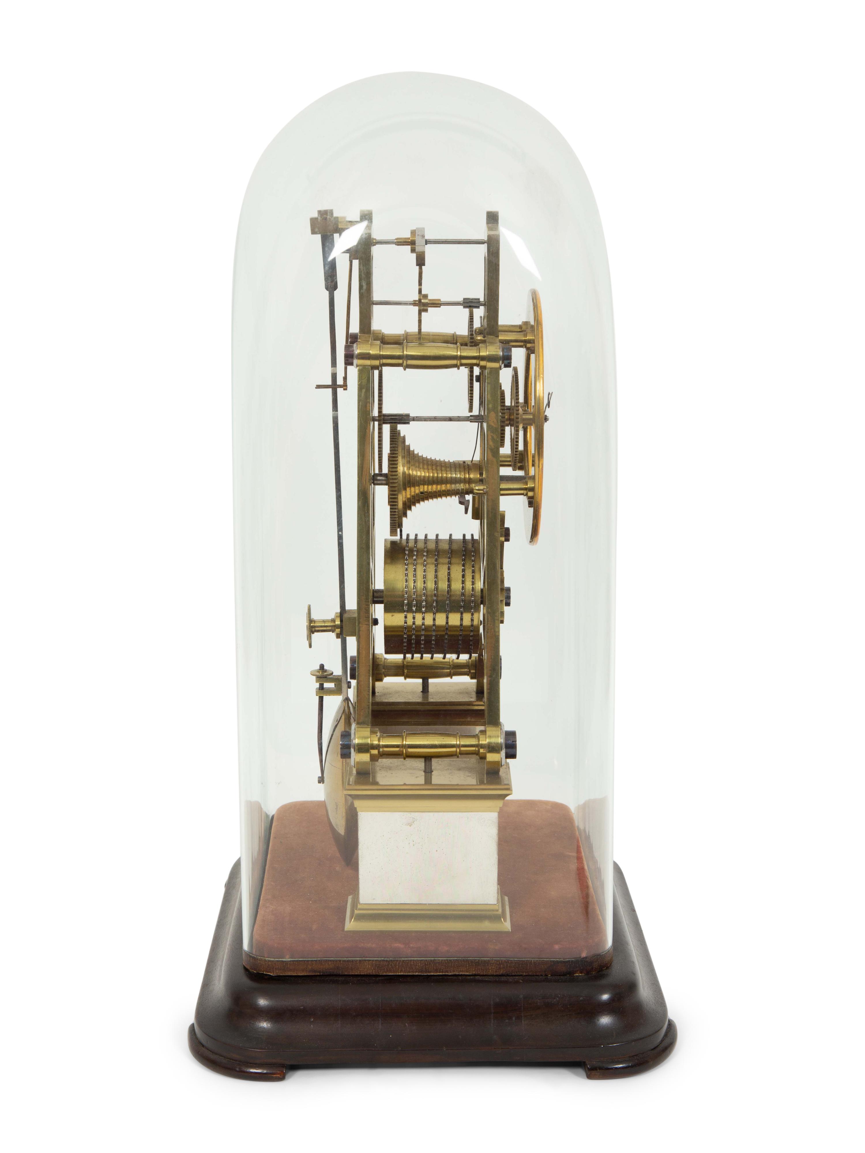 An English Gilt Bronze Skeleton Clock