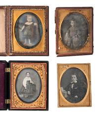 [EARLY PHOTOGRAPHY]. 29 quarter plate and ninth plate daguerreotypes of children.