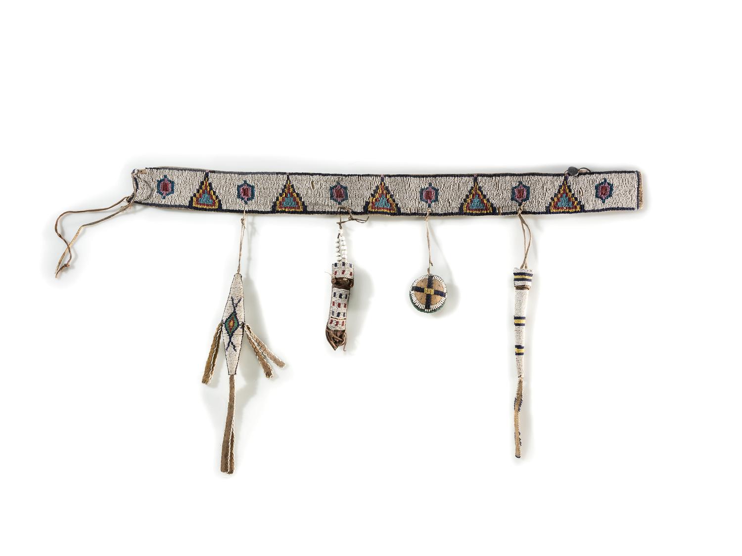 Cheyenne Child's Beaded Hide Belt