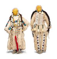 Sioux Beaded Hide Dolls