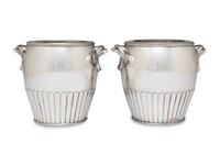 A Pair of Silver-Plate Champagne Buckets