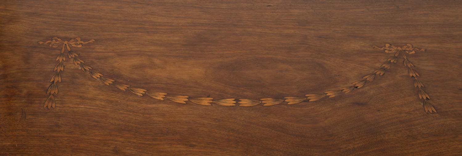 A Pair of George III Style Inlaid Walnut Console Tables