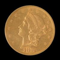 A United States 1874-S Liberty Head $20 Gold Coin