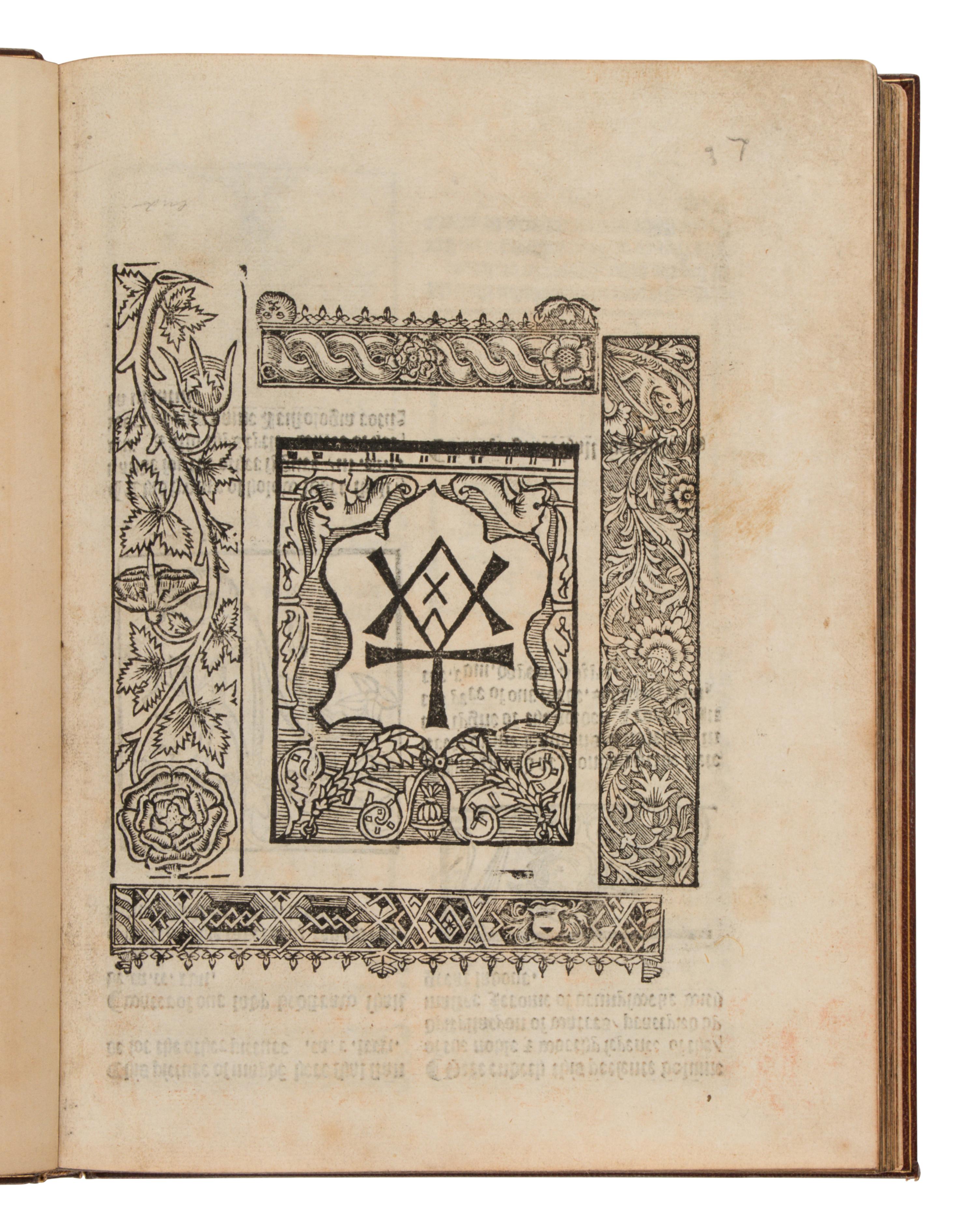 [SCIENCE & TECHNOLOGY]. BRUNSCHWIG, Hieronymus (1450-1512). The Vertuose Boke of Distyllacyon of the Waters of all Maner of Herbes, with the fygures of the Styllatoryes... London: Laurence Andrew, 18 April 1527.