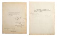 [NATIVE AMERICANS]. Archive of documents related to Assiniboine, Arapaho, and Northern Cheyenne tribal affairs, incl. delegation documents.