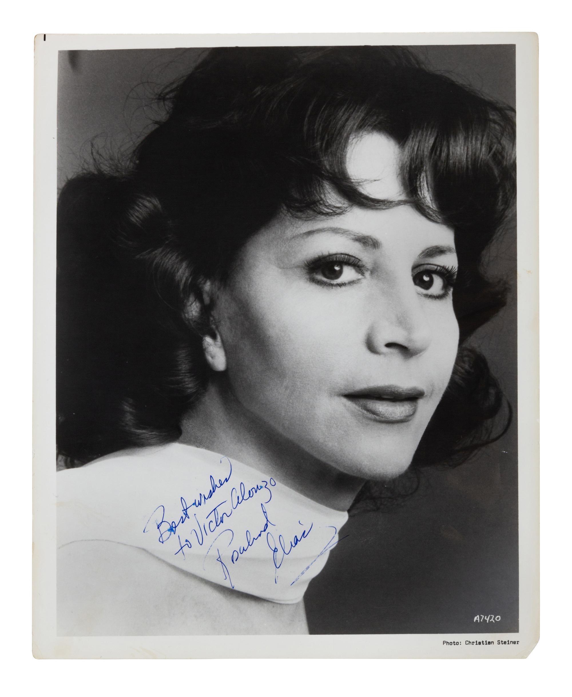 [20TH-CENTURY OPERA SINGERS]. A group of 6 signed photographs or photographic postcards of opera singers from the 1950s-1960s, comprising images of: