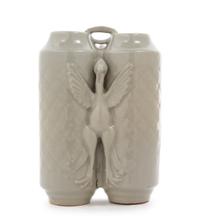 A Longquan Celadon Glazed Champion Vase MING DYNASTY Height 7 3/8 inches. — MING DYNASTY