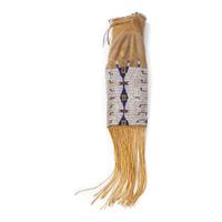 Central Plains Beaded Hide Tobacco Bag