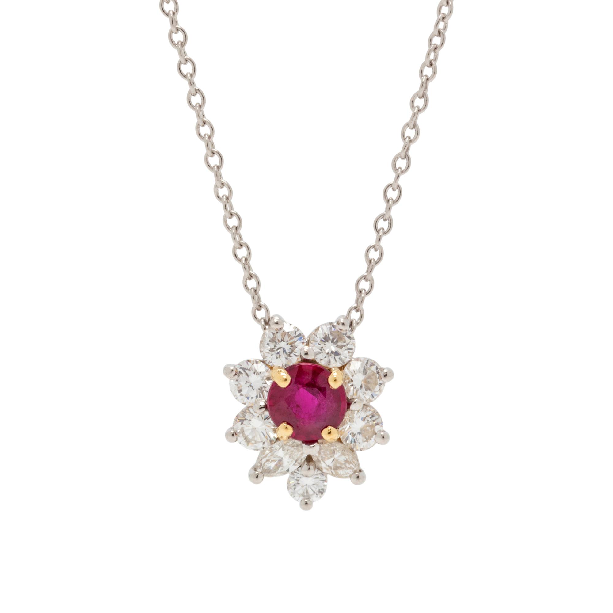 TIFFANY & CO., RUBY AND DIAMOND NECKLACE