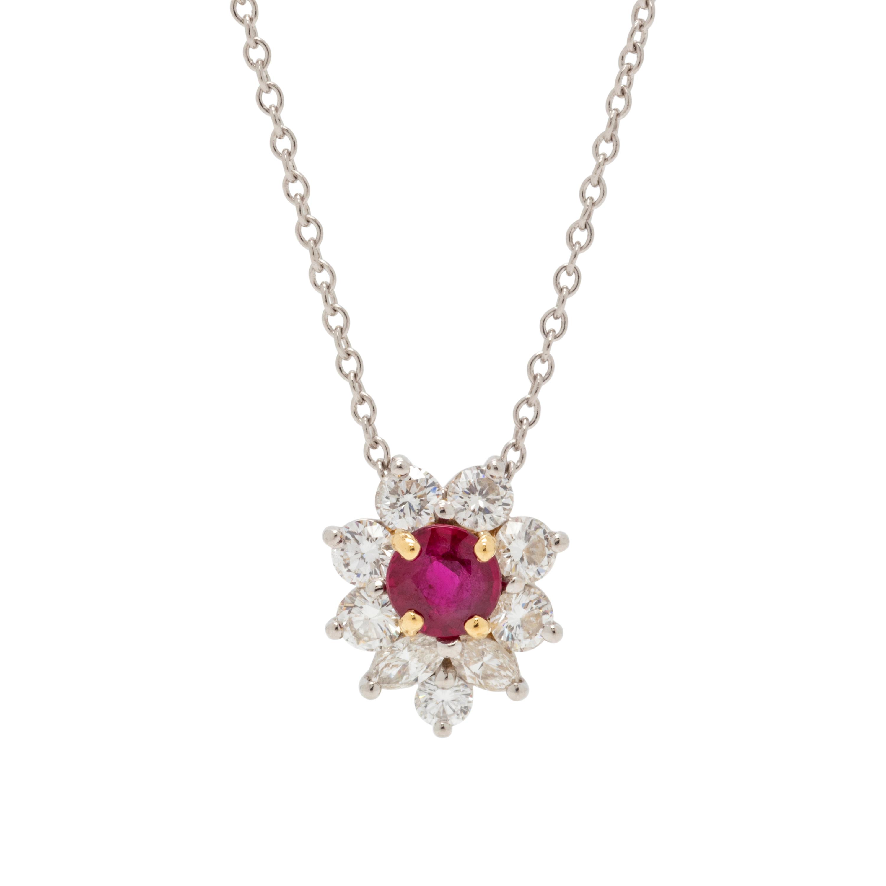 TIFFANY & CO., RUBY AND DIAMOND NECKLACE