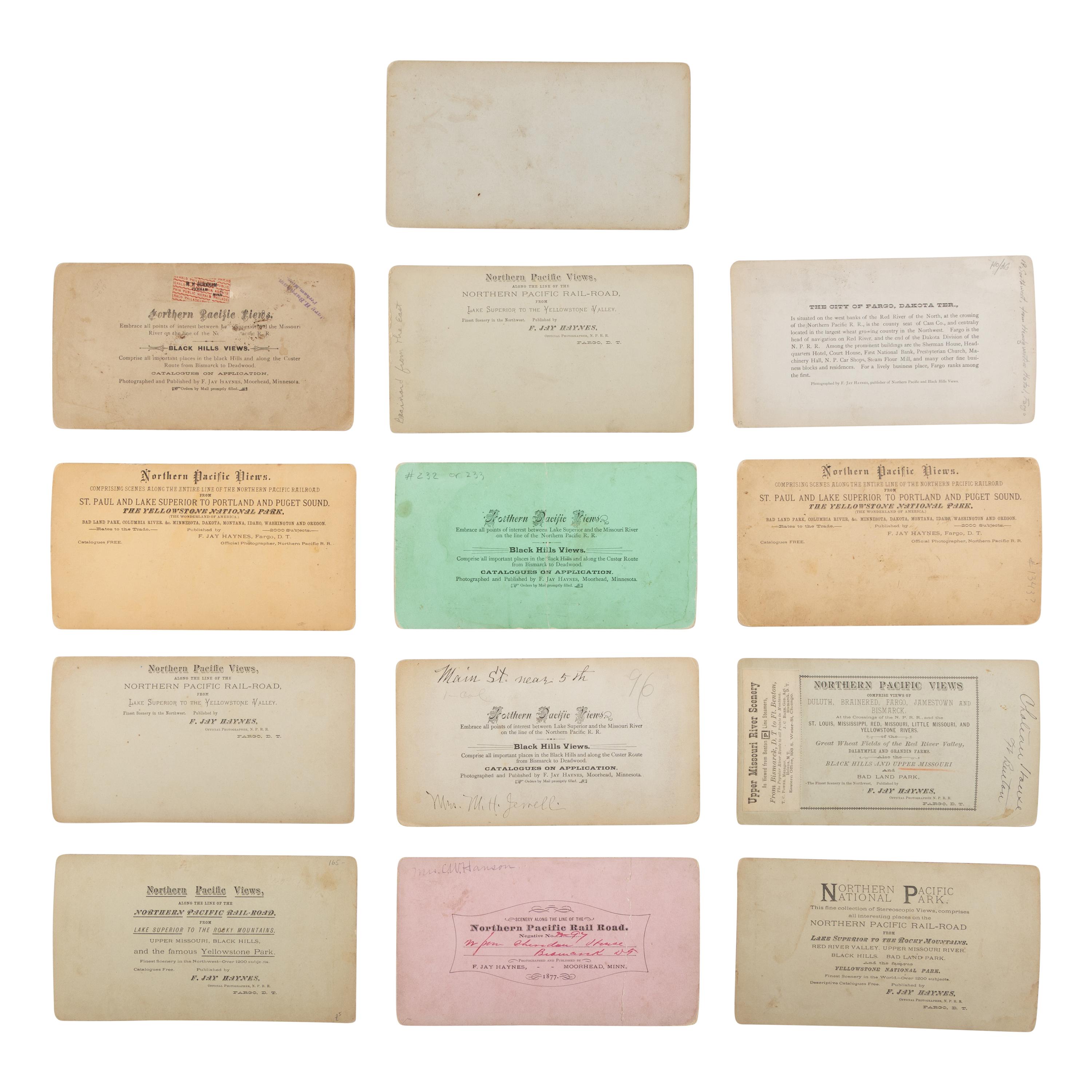 Frank Jay Haynes (American, 1853-1921) — A Group of 13 Stereoviews of the Dakota Territory