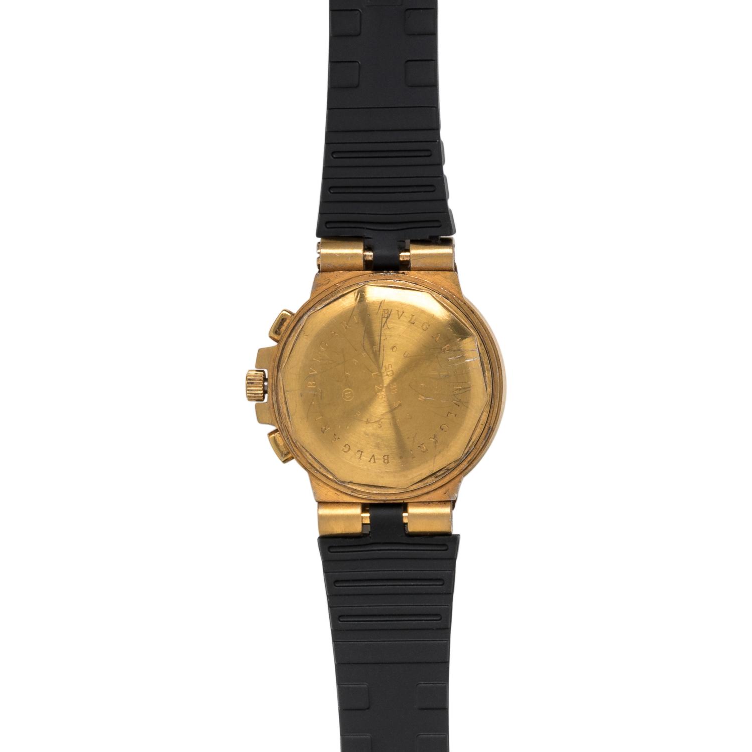 BVLGARI, REF. SD 38 S L 2161 YELLOW GOLD 'BVLGARI BVLGARI' CHRONOGRAPH WRISTWATCH