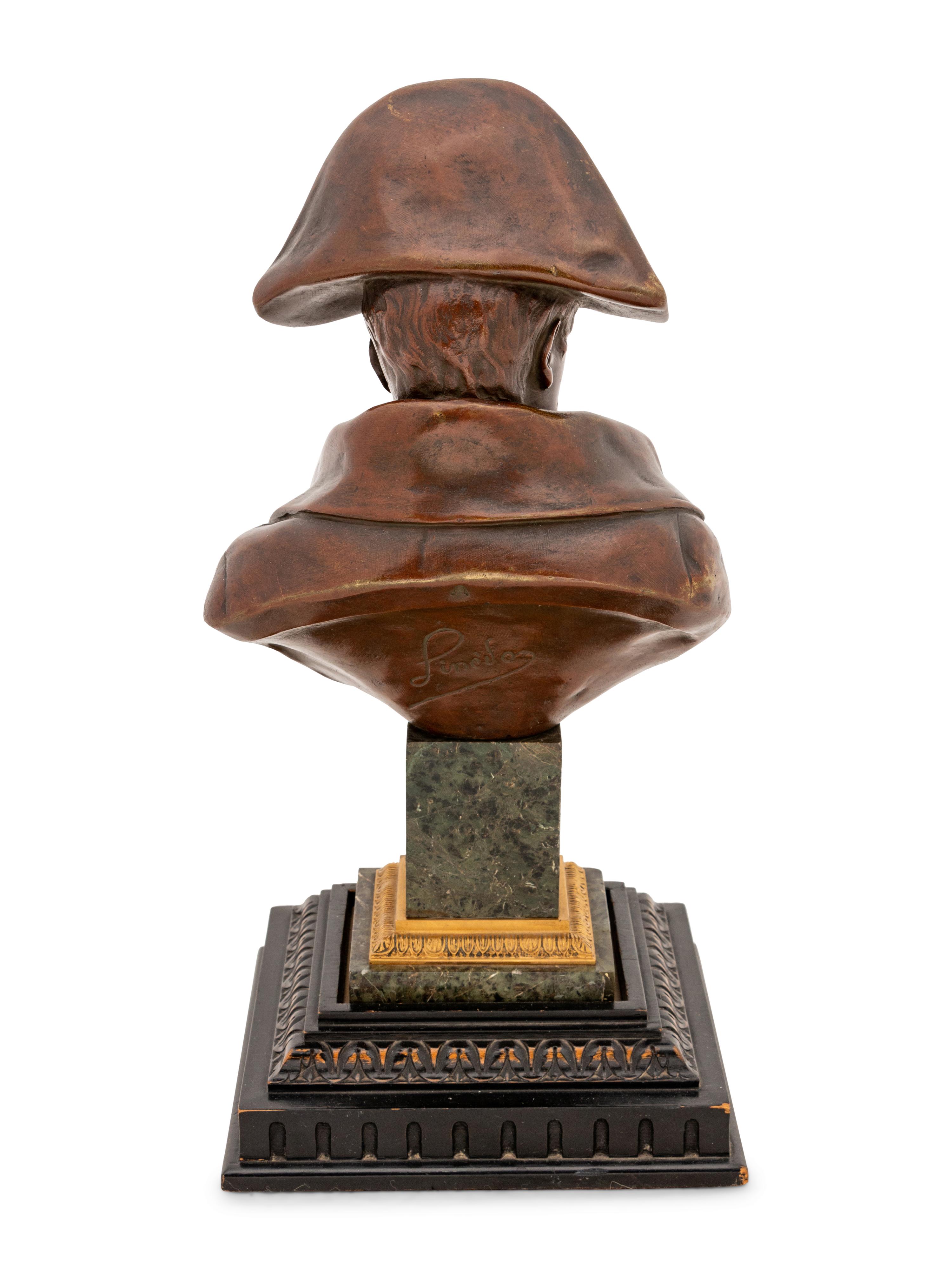 A Patinated Bronze Bust of Napoleon