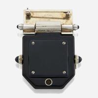 An Art Deco pin shutter gold watch, Verger Feres Louvre