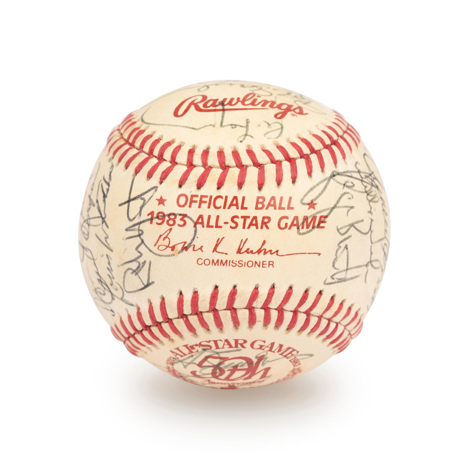 A 1983 All Star Game American League Team Signed Autograph Baseball with 30 Signatures