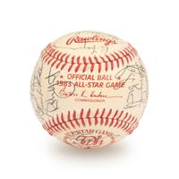 A 1983 All Star Game American League Team Signed Autograph Baseball with 30 Signatures