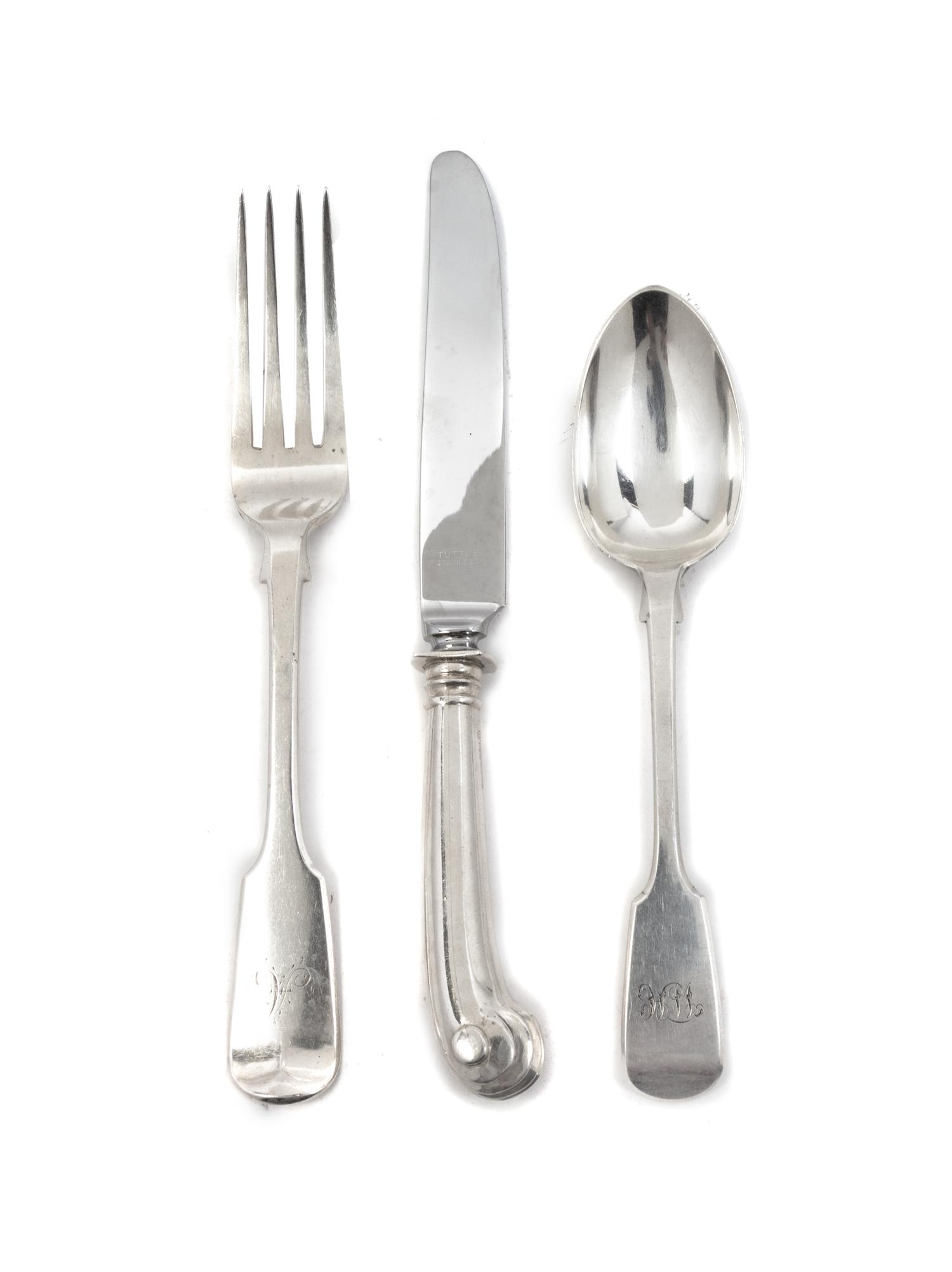 An Assembled Victorian Flatware Service