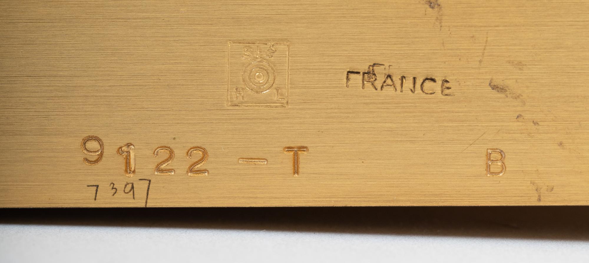 A French Gilt Bronze Officer's Clock