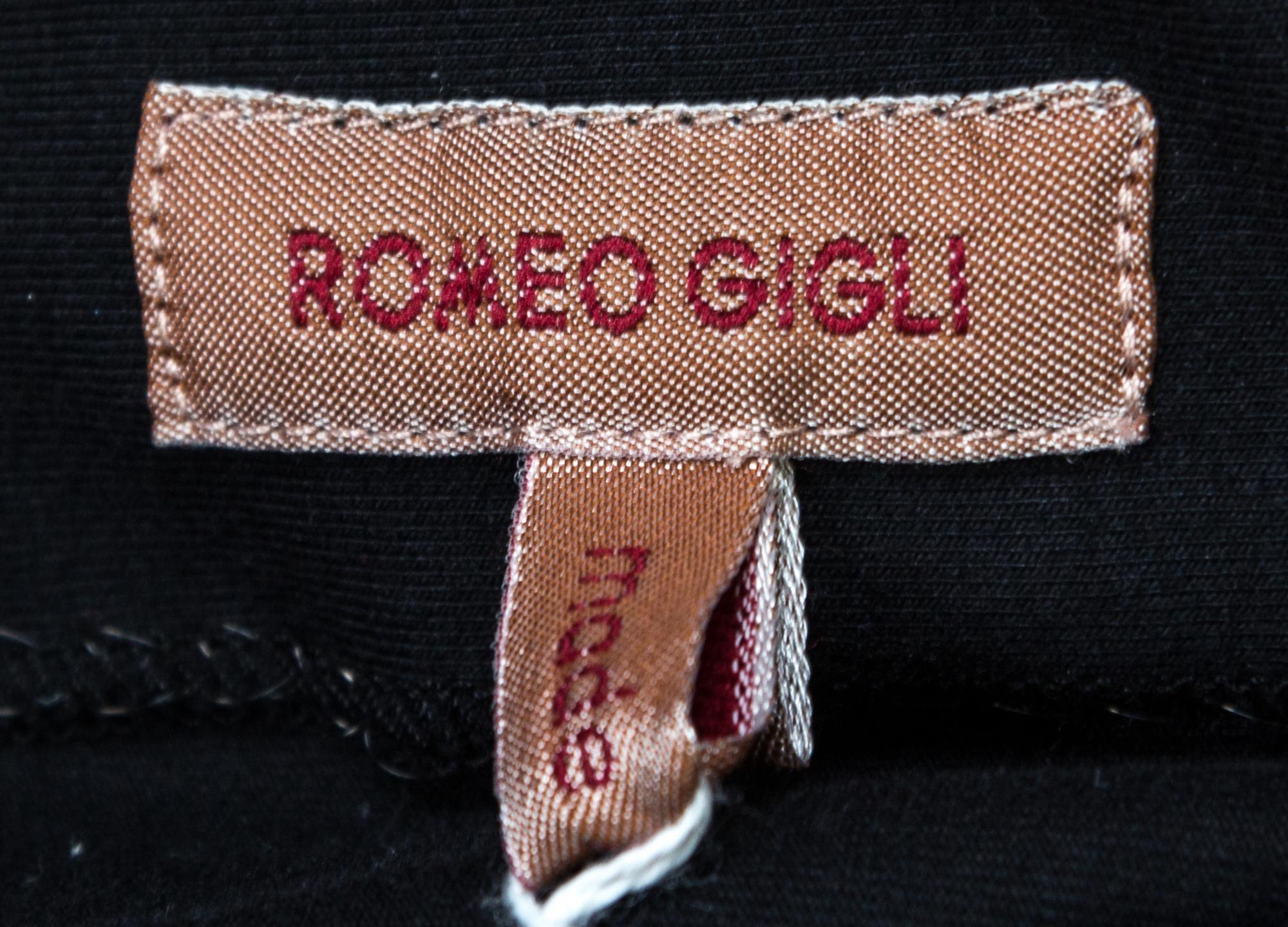 A Romeo Gigli Black Eyelet Tunic, Size 42.