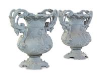 A Pair of Continental Painted Jardinieres