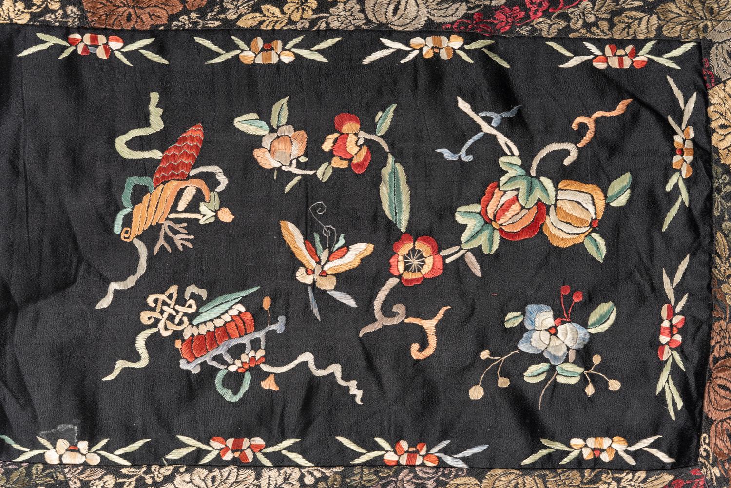 Nine Chinese Embroidered Silk Panels