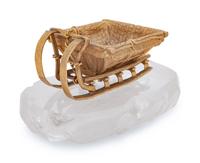 A Russian Gilt Bronze and Rock Crystal Table Ornament