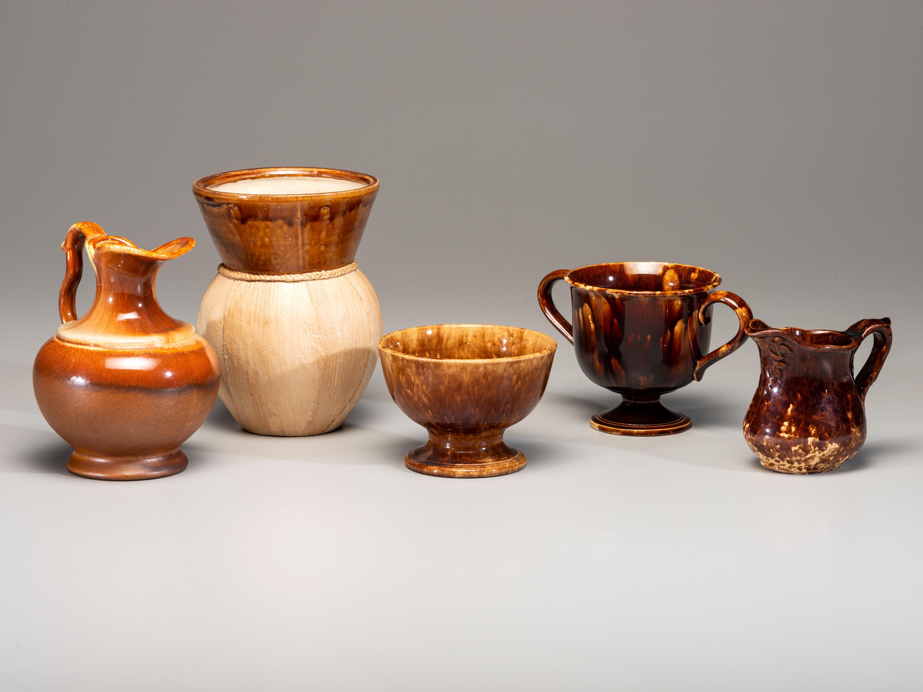 Fourteen Rockingham Glaze Articles