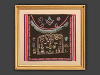 A Masonic Silk and Wool Embroidered Apron