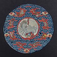 Three Chinese Silk Roundels, Late Qing Dynasty-Republic Period — 晚清-民國 緙絲、刺綉圓光三種