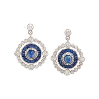 SAPPHIRE AND DIAMOND EARRINGS