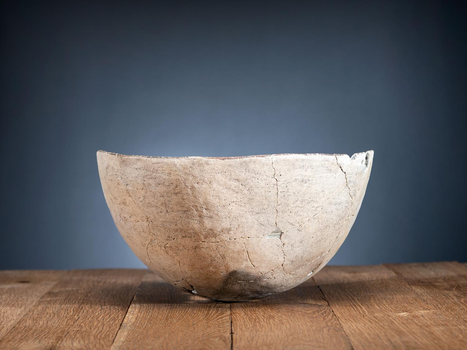 Mimbres Black-on-White Pottery Bowl