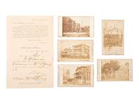[CIVIL WAR -- FORT SUMTER]. JAMES, W.E., photographer. Five wartime CDV views of Charleston including ruins of the Circular Church and Secession Hall. New York, ca 1865.