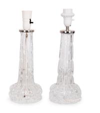 Pair of Table Lamps, c. 1965 Orrefors, Sweden