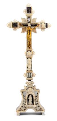 A Mother-of-Pearl Veneered Crucifix