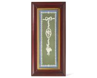 A Framed Wedgwood Green & Blue Jasperware Plaque