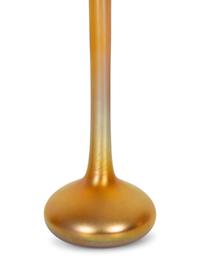 Pair of Quezal Iridescent Glass Vases