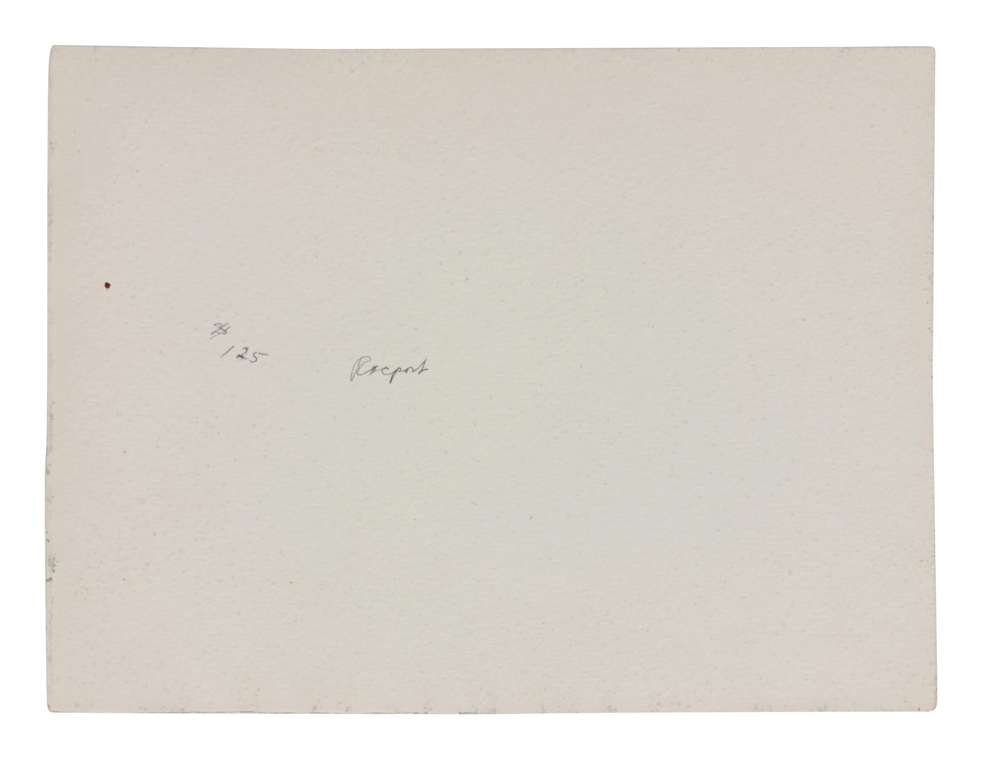 Four works: Sweden, 1951; Beach Scene; Rockport; and Harbor Scene