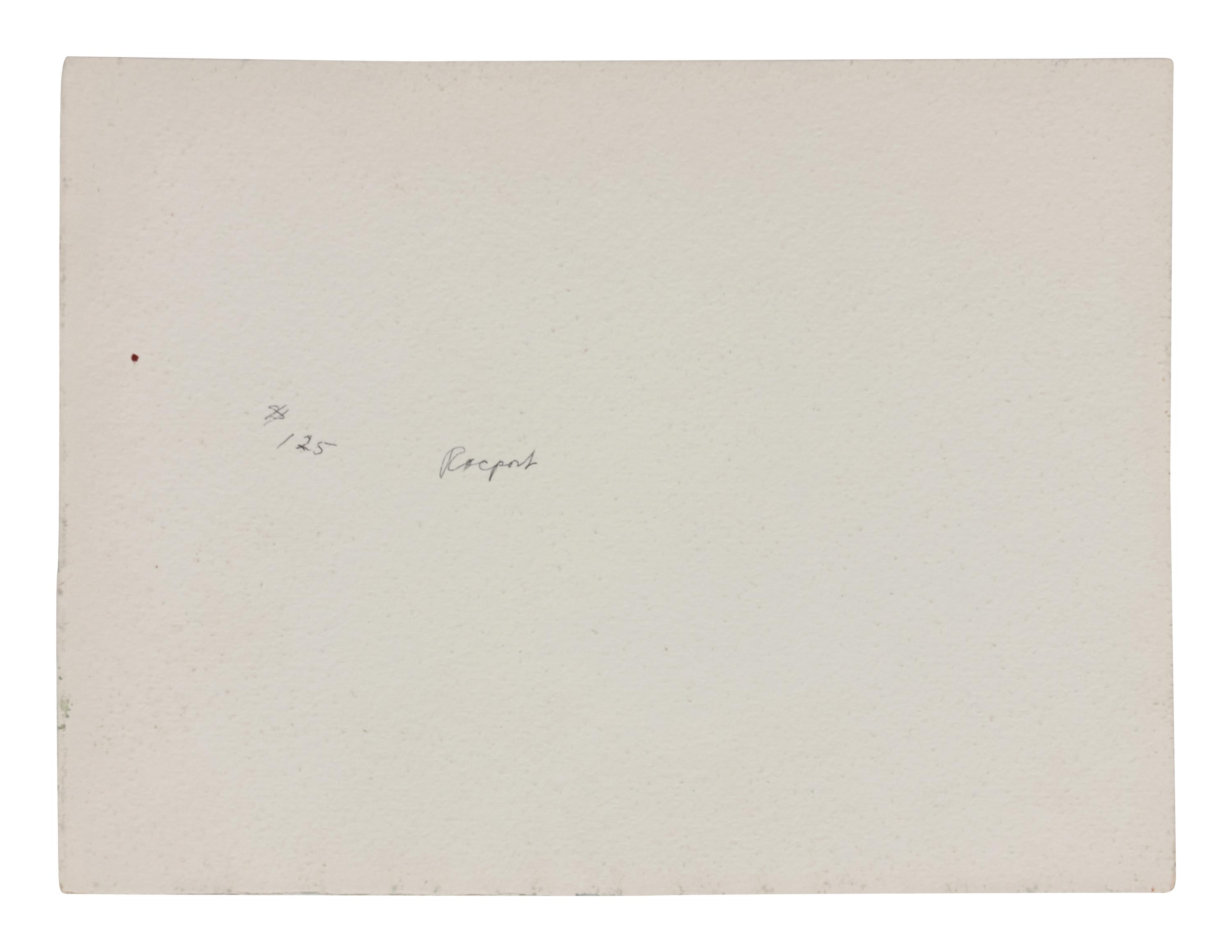 Four works: Sweden, 1951; Beach Scene; Rockport; and Harbor Scene